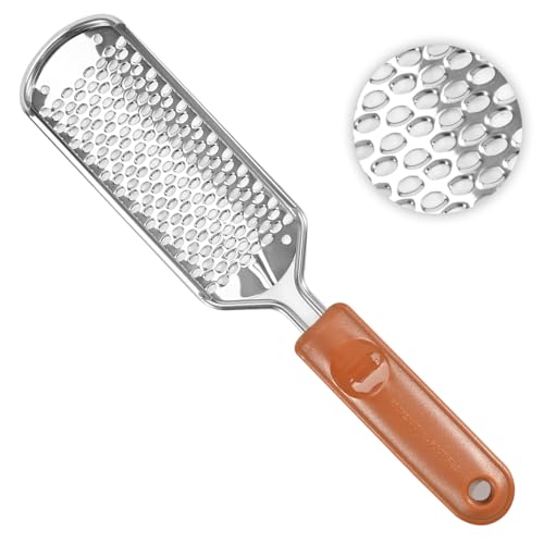 Professional Foot Scrubber Dead Skin Remover, Pedicure Foot File Callus Removal, Heel Scraper for Cracked Heels, Microplane Cheese Grater for Feet, Foot Rasp for Hard Skin(T1)
