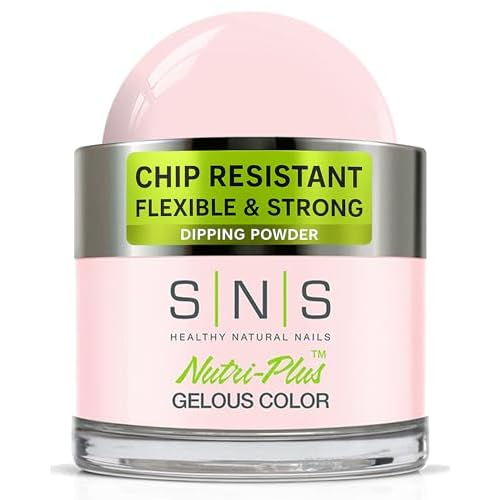 SNS Nail Dip Powder, Gelous Color Dipping Powder - Barely Touch (Natural, Nudes/Pastel, Cream) - Long-Lasting Dip Nail Color Lasts 14 Days - Low-Odor & No UV Lamp Required - 1oz