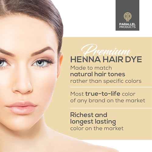 Parallel Products Spot Color Henna Kit - Henna Hair Dye - 5 Grams - Tint for Professional Spot Coloring - with Nourishing Oil, Mixing Dish and Application Brush - Root Touch Up (Dark Brown)