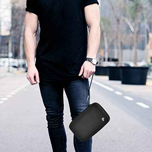 PAIYULE Travel Case Compatible with Gillette Heated Razor for Men, Starter Shave Kit Storage Holder for Blade Refills, Clipper Guards, Charging Dock and Accessories-Black(Box Only)