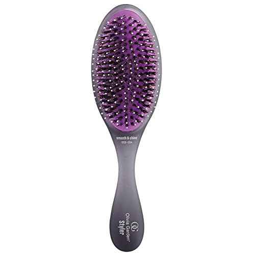 Olivia Garden OG Brush Styler, To Smooth and add Shine, All hair Types, removable cushion for easy cleaning, scalp hugging for scalp massage, gentle, for wet or dry hair, for women, men and children
