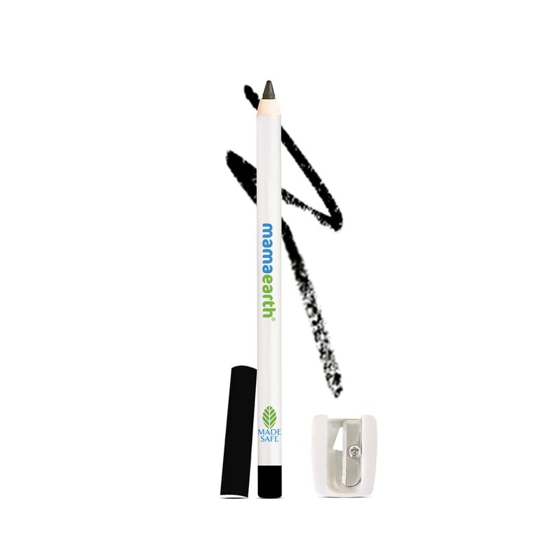 Charcoal Black Eyeliner Pencil - 11-Hour Smudge-Free, Waterproof Formula | Enriched with Castor Oil & Chamomile | 0.42 Oz/12g