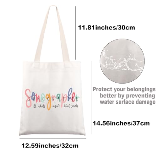 JNIAP Sonographer Makeup Bag Sonographer Gifts Ultrasound Tech Gifts Radiologist Zipper Bag Radiology Graduation Gift (Sonographer TG)