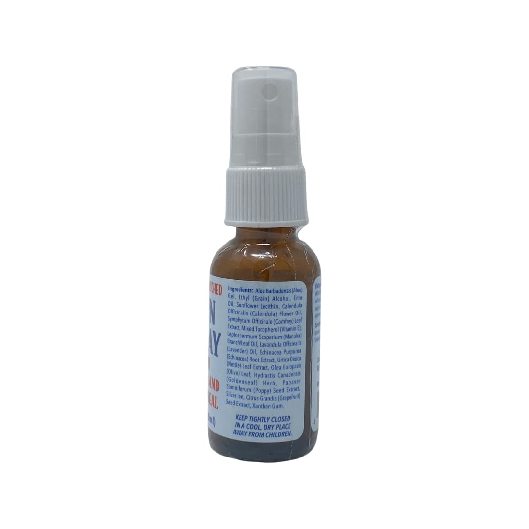 Emuplus Skin Spray - Manuka & Goldenseal Formula for Problematic Skin - 1 Fl Oz