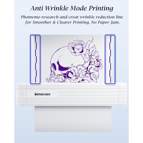 Tattoo Stencil Printer, Upgraded Thermal Tattoo Printer Machine with 10pcs Transfer Paper, Wireless Bluetooth Tattoo Printer for Tattoo Artists & Beginners, Compatible with iPad Phone PC