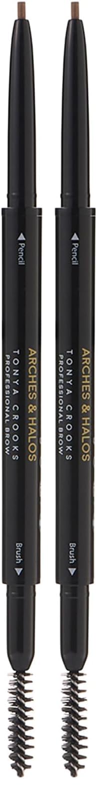 Arches & Halos Micro Defining Brow Pencil - For a Fuller and More Defined Brow, Long-Lasting, Smudge Proof - Vegan and Cruelty Free Makeup - Sunny Blonde, 0.003 oz (Pack of 2)