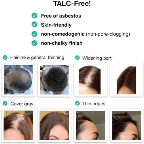 Caboki 10X Hair Powder for Thinning Hair, TALC-Free, Healthful Formula, Instantly Fuller Hair, Flawless Roots, Rain and Sweat Resistant, Easy to Use, Black, Unisex