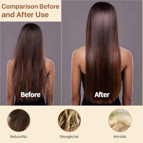 6 Piece Bamboo Hair Brush for Hair Growth, Wooden Paddle Detangler Hairbrush with Natural Bamboo Bristles, For All Hair Types - Women & Men, Scalp Massage, Smooths Tangles & Knots