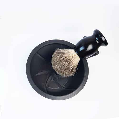 Shaving Brush Set for Men,2 in 1 Shaving Brush Set Includes Pure Badger Shaving Brush and PLA Shaving Bowl (Set2)
