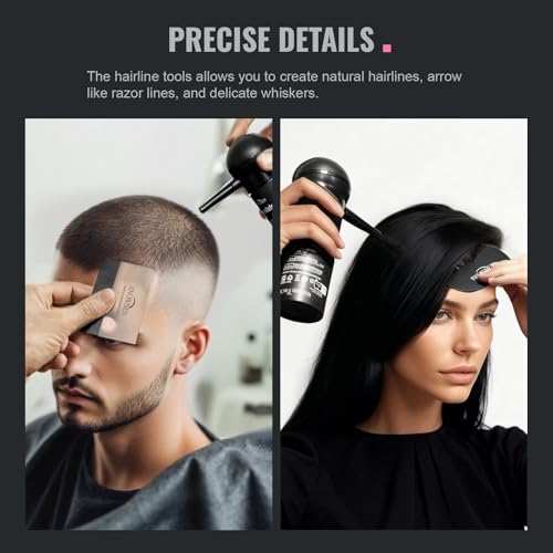 Hair Building Fibers for Thinning Hair, Black, 27.5g, Professional 5-in-1 Hair & Beard Styling Set with Applicator Pump, Hair Fibers Barber Enhancement Spray for Men & Women