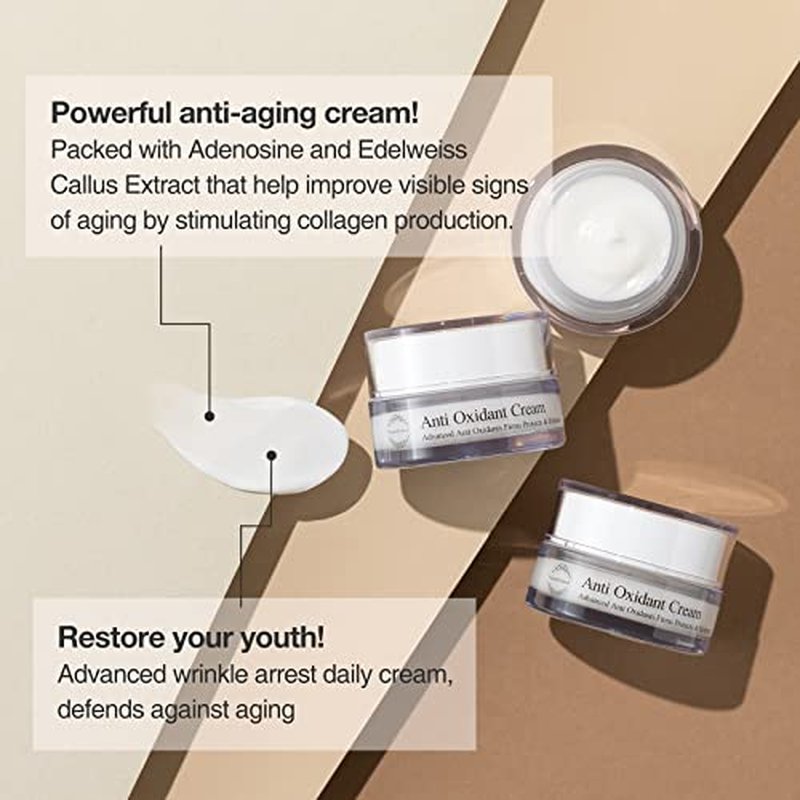 OxygenCeuticals Anti Oxidant Cream ? Anti-Aging & Wrinkle Care Cream with Edelweiss Callus Extract, Adenosine & Squalane, Moisturizing & Firming Skincare for Dry, Aging Skin. 1.69 fl.oz (50ml)