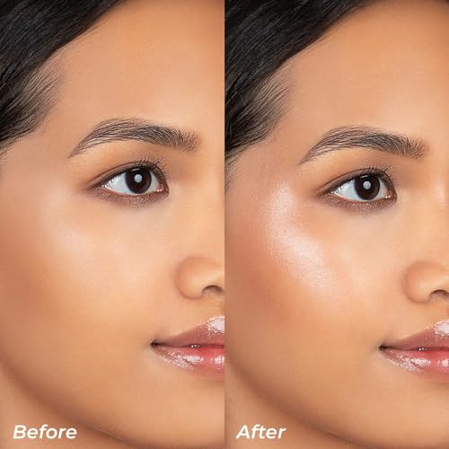 Liquid Highlighter Makeup, Long Lasting Multifunctional Luminous Glow Stick, Sparkly Glitter Body Face Shimmer Liquid Luminizer Sticks, Waterproof, Smooth, Blendable Cream Illuminator 03#