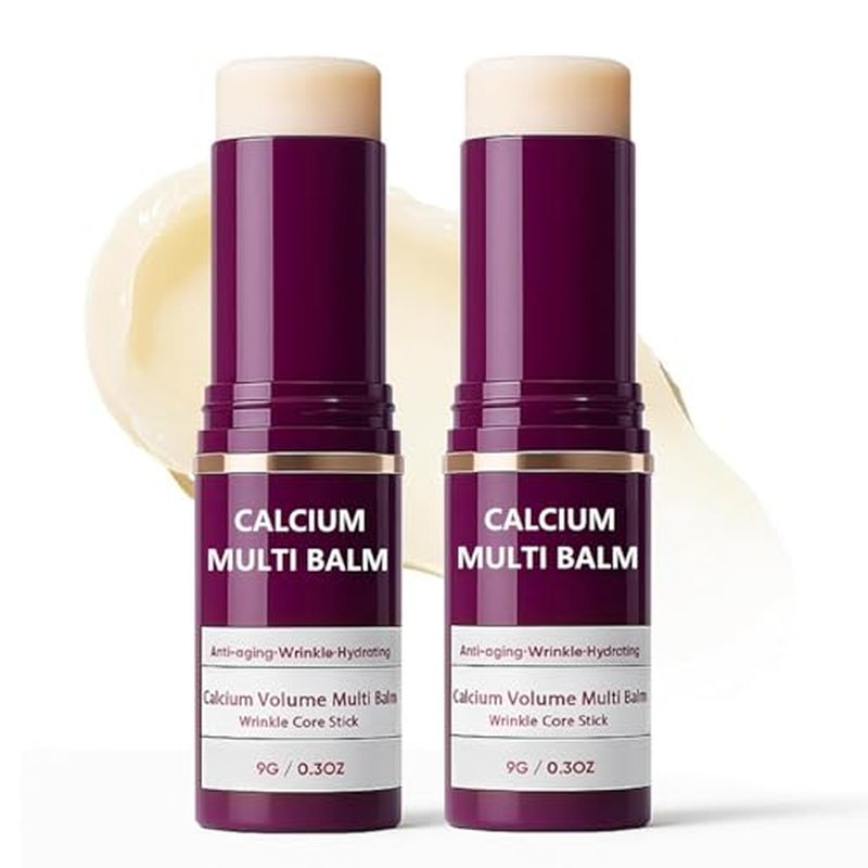 2Pcs Calcium Multi Balm, Calcium Volume Multi Balm, Korean Collagen Moisturing Stick, Hydrating, Anti-aging, Suitable for Eyes, Neck, Face.