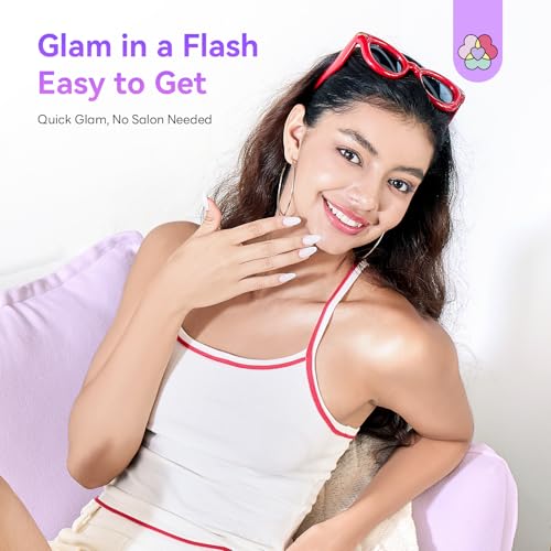 SAVILAND Poly Gel Nail Kit Starter: 4 Colors Natural Clear Poli Gel Para U?as with Mini U V/LED Lamp Slip Solution Quick Dry Nourish Nails 28 Days Durable for Gifts Daily Nail Art DIY Salon Home Use