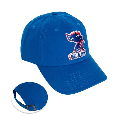 Desert Cactus DePaul University Baseball Hat Blue Demons Brimmed Embroirderd Cap Adjustable Cloth Strap Adult (Style C1 Vintage)