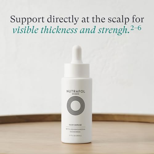 Nutrafol Women's Hair Growth Supplements and Hair Serum, Ages 18-44, Clinically Tested for Visible Thickness and Strength - 1 Month Supply, 1.7 Fl Oz Bottle