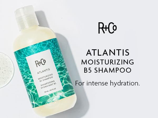 R+Co Atlantis Moisturizing B5 Shampoo - Hydrating & Strengthening for All Hair Types | Softens & Smooths Hair