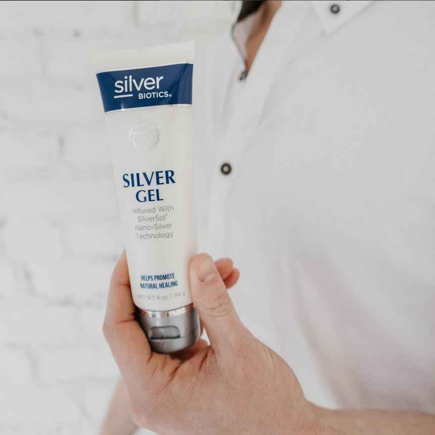 American Biotech Labs Silver Biotics Patented Multivalent SilverSol 20 PPM Soothing Skin Gel | Versatile 4.0 oz for Skin Comfort and Wellness
