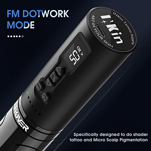 INKin Wireless Tattoo Machine, Professional Tattoo Pen, Hover Coreless Tattoo Gun with 1800mAh Battery Power LED Display Cartridge Battery Pen Great for Dot, Lining, Shading Work