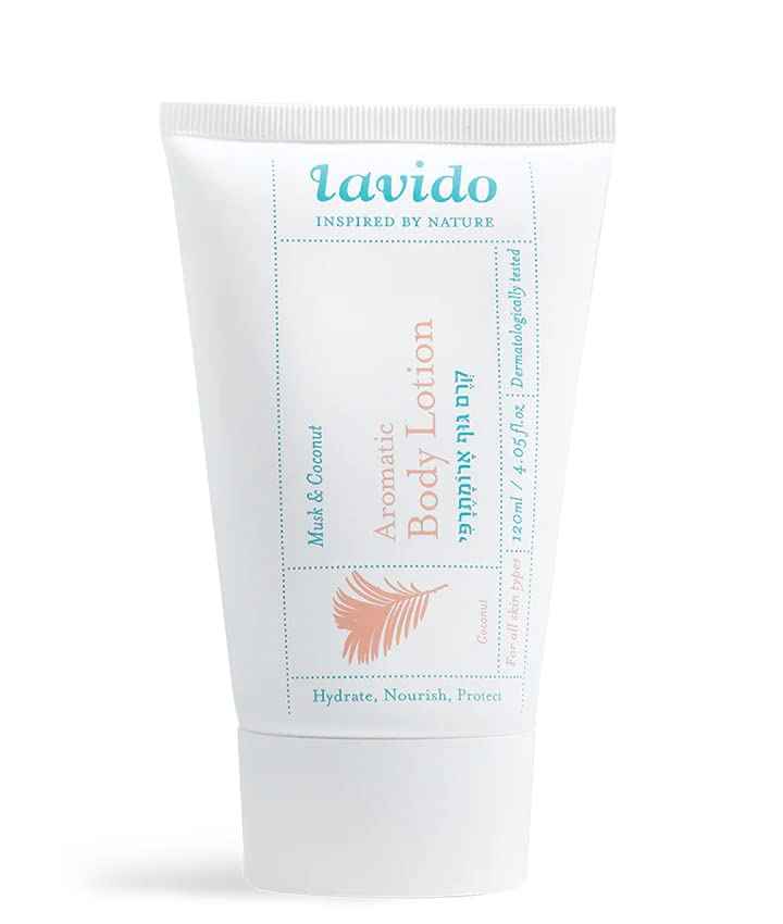 Lavido - Natural Aromatic Body Lotion | Clean, Non-Toxic Skincare (Musk & Coconut, 4.05 fl oz | 120 ml)