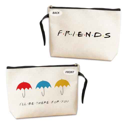 Jztco Bestie Gifts for Women, Friendship Gifts for Women, Friends TV Show Christmas Wedding Birthday Gift for Friend, BFF Sister - I'LL be There for YOU Friends Makeup Bag