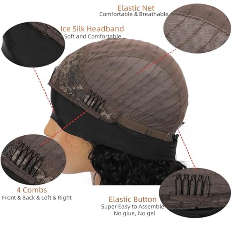 Headband Wig Human Hair Body Wave Headband Wigs for Black Women human hair glueless Wear and Go Glueless Wig 100% Brazilian Virgin Human Hair Headband wig 150% Density (22inch)