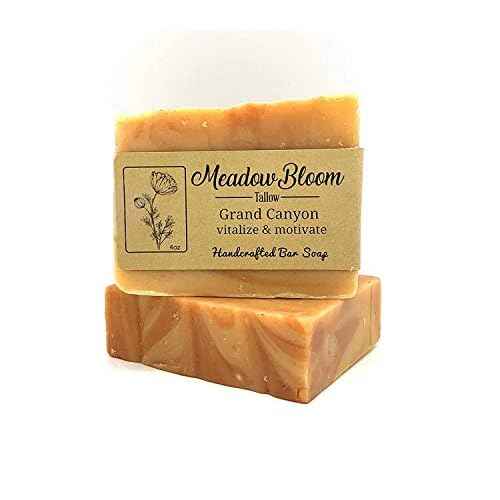 Meadow Bloom Tallow Bar Soap - Fennel & Clay 1 Pack - Made with All Natural 100% Grass Fed Tallow Handmade Soap Bar - Great for Face or Body Soap