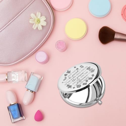 PLITI Princess Movie Inspired Gift Princess Fan Gift May You Be Proud of The Work That You Do Fairy Tale Compact Mirror (Be Proud ALIC CM)