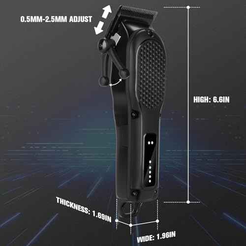 Men's Hair Clippers for Professional Hair Trimmer Cordless Rechargeable Powerful Beard Trimmer Hair Cutting Grooming Tool