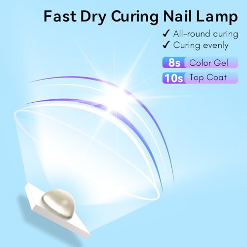 Makartt UV Light for Gel Nails: Handheld Mini Flash Cure Lamp Portable Lumi?re Nail Dryer for Curing Gel Polish Nail Glue Rechargeable USB Nail Light with LCD 2 Timer for Fast Drying Home Salon Use