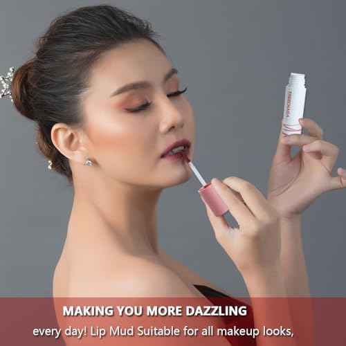 2pc Thailand Lipstick Set for Women, Lip Cream Long Lasting Waterproof with Velvet Matte & Soft Lightweight, Lip Mud Suitable for All Makeup Looks, Making You More Dazzling £¨Tangerine& Rose