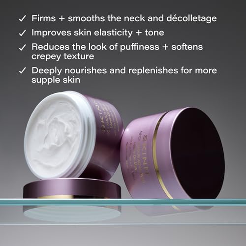 SKINN Neck Cream for Wrinkles, Neck Amour Leave-On Mask - Firming Cream, Tightening + Lifting Sagging Skin - Chin + Firming Treatment for Smoother + Firmer Skin - Cream for Men + Women
