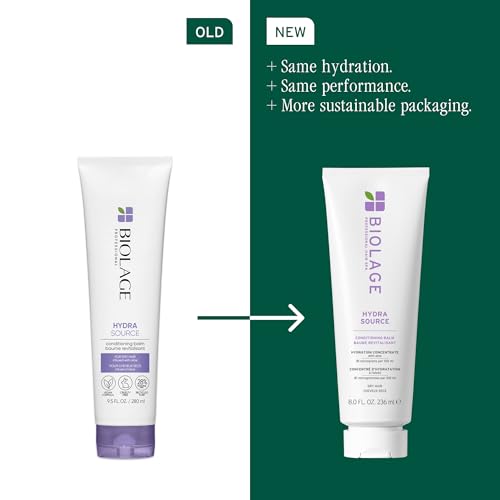 Biolage Hydra Source Conditioning Balm - Moisturizes, Detangles & Adds Softness, For Dry Hair, Infused with Fermented Aloe & Micro-Filtered Hyaluronic Acid, Vegan & Paraben-Free