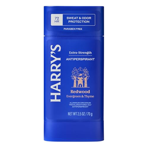 Harry's Extra-Strength Antiperspirant Deodorant, Sweat & Odor Control Antiperspirant for Men, Redwood, 2.5 oz Pack of 3