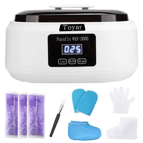 Paraffin Wax Machine for Hand and Feet£¬Touchscreen Paraffin Wax Warmer with 1.98lb Wax Moisturizing Paraffin Spa Wax Bath Kit, Large Capacity at Home for Smooth and Soft Skin£¨White£©