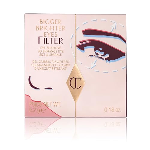 Charlotte Tilbury Bigger, Brighter Eyeshadow Palette - Shimmer & Satin Matte Eyeshadow Quad with a Rich Powder Formula - Includes 4 Complementary Shades - Exagger-Eyes