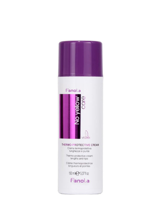 Fanola No Yellow 2-Phase Leave In Conditioner for Blonde Hair Color - Increase Hair Shine & Minimize Yellow Tones - Anti-Frizz + Anti-Humidity Hair Treatment for All Hair Types (5.07oz)