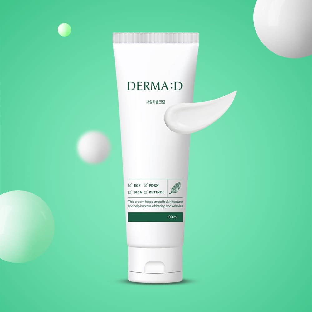 DERMA:D Korean Recovery Gel Cream with PDRN & EGF – Lightweight Cica Barrier Repair Moisturizer for Sensitive, Redness-Prone Skin, 3.52 oz