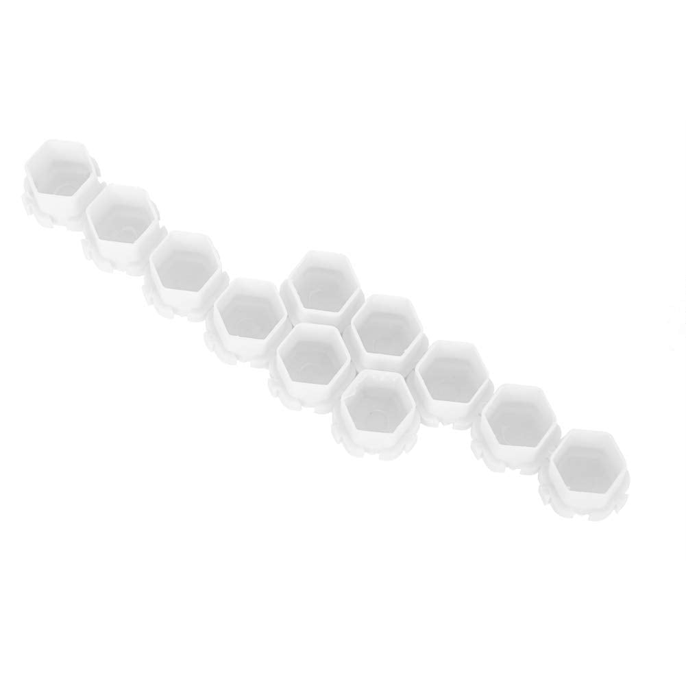 VORAGA Hexagonal Ink Cups for Tattooing, Pack of 200 (White, Pink, Red, Purple, Green)