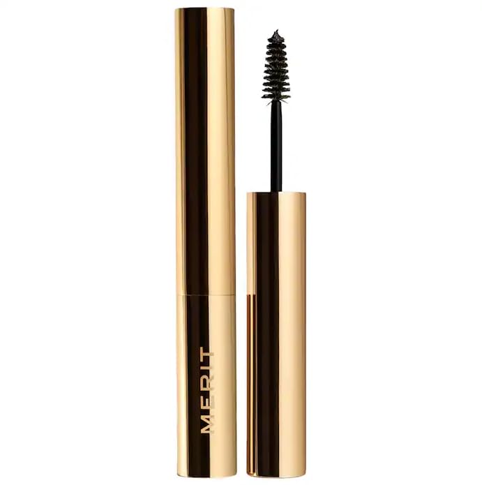 MERIT Brow 1980 Volumizing Eyebrow Pomade Gel - Rich Black Brown Shade for Full Brows