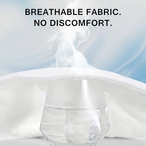 Face Steam Towel with Headband. Reusable Facial Steamer Spa Towels for Women Girls. 2-in-1 Care. Steam Serum Cream Absorption. Cool Calming Moisturizing