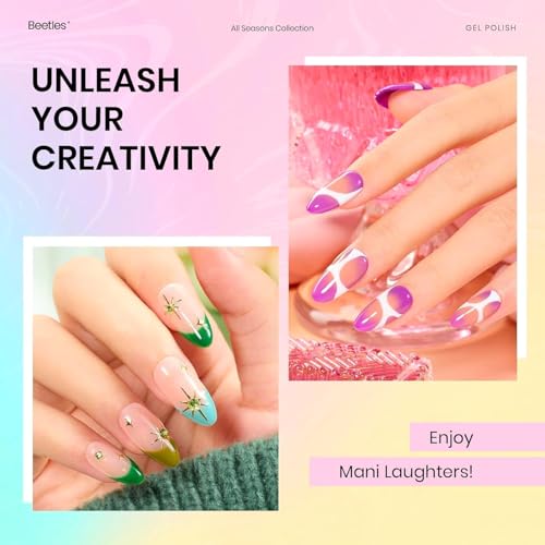 Beetles Winter Gel Polish 20 Colors Red Green White Black Nude Christmas Gel Nail Polish with Base Top Coat Trendy Colors Uv LED Lamp Salon DIY at Home Nails Gifts for Women Vibrant Subtle