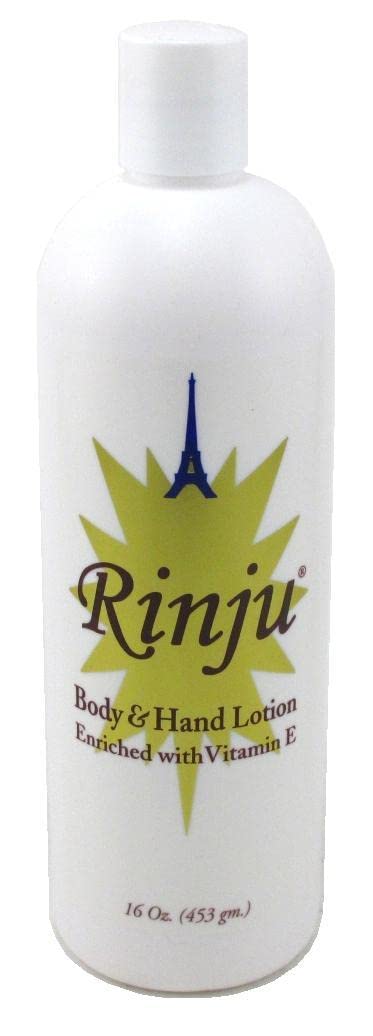 Rinju Body & Hand Lotion 16 Ounce Enriched with Vitamin-E (Pack of 2)