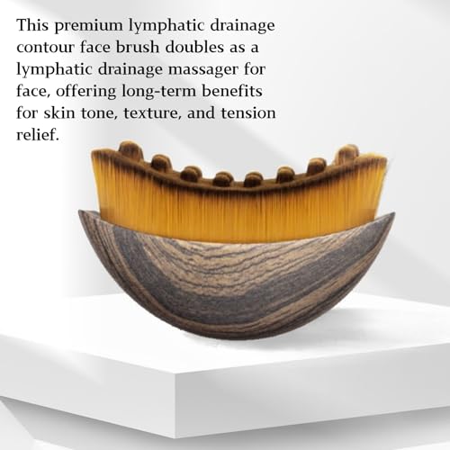 2PCS New Lymphatic Contour Face Brush, Contour Face Brush for Lymphatic Drainage, Ergonomically Designed to Fit the Skin Precisely, Face Lifting Tool for Skincare Routine |Portable Gua Sha Alternative