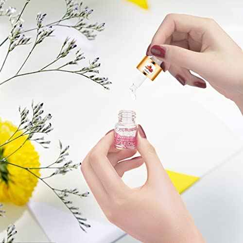 Cuticle Oil Set - 6pcs with Flowers, Vitamin E for Nail Repair & Strengthening