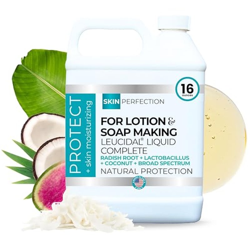 Skin Perfection Leucidal Complete Protection Moisturizing Water-based DIY Beauty Synthetic Preservative Alternative Radish Root Liquid + AMTicide Coconut Lactic Acid Lotion Making Supplies