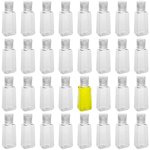 KEILEOHO 200 PCS Plastic Empty Bottles with Flip Cap, 1oz/30 ml Refillable Travel Size Bottles, Mini Plastic Empty Toiletry Bottles for Lotions, Creams, Shampoo and Toiletries