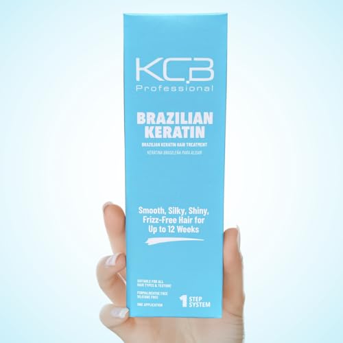 Brazilian Keratin, 1 Step Keratin Treatment Kit at Home. Keratina para Alisar el Pelo. Straightening and Frizz Control, All Hair Types, Formaldehyde Free, 3.38Floz