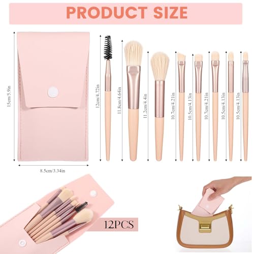 36 Sets Travel Size Makeup Brushes Set Mini Face Make Up Brushes Makeup Gifts for Bridesmaids Wedding Bridal Shower Makeup Party