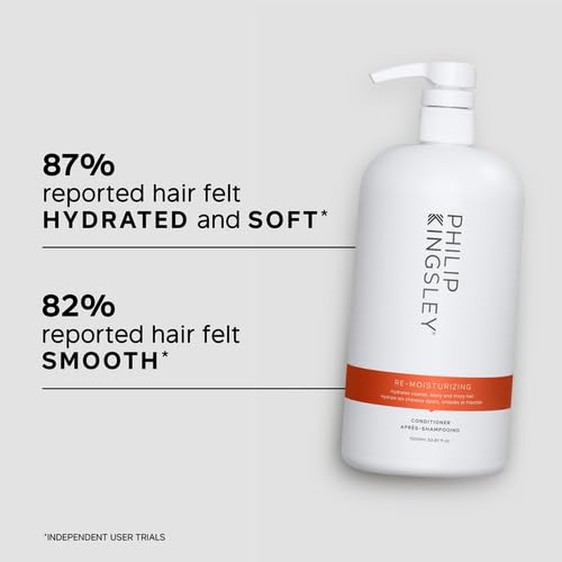 Philip Kingsley Remoisturizing Conditioner - Deep Hydration for Dry Hair | 33.8 Oz